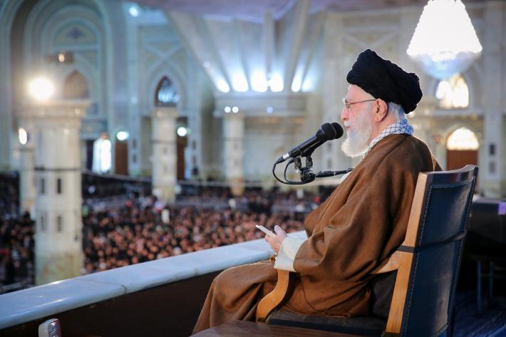 رہبر کبیر امام خمینی کی 34 ویں برسی کے پروگرام میں آیت اللہ العظمی خامنہ ای کی شرکت اور خطاب
