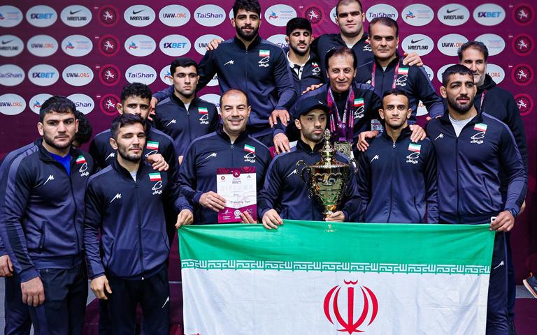 ایران کی گریکو رومن اور فری اسٹائل کشتی کی ٹیموں کو مبارکباد کا پیغام 